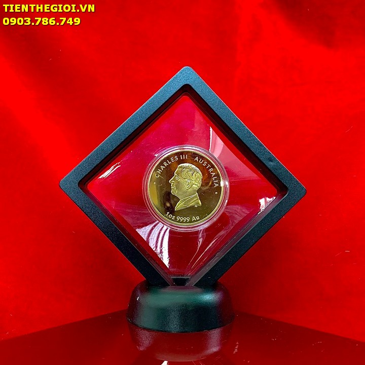 Khung Trưng Bày Xu Úc Hình Con Rắn Mạ Vàng